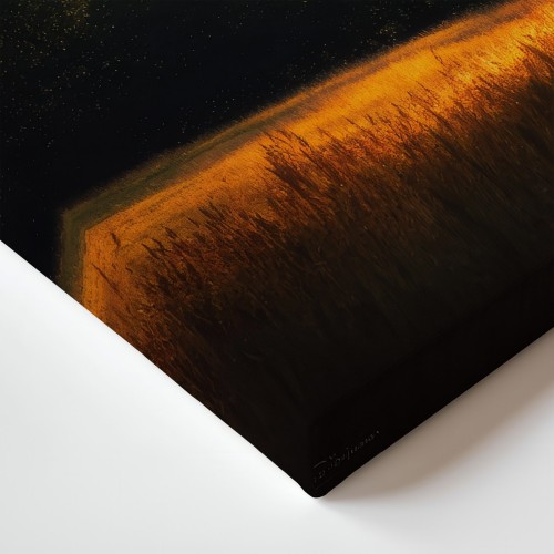 Obraz na płótnie canvas Stodoła na łące realistyczny