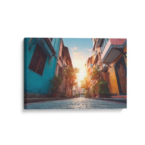 Obraz na płótnie canvas Brukowana uliczka realistyczny
