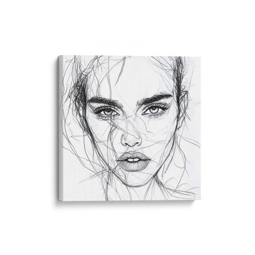 Obraz na płótnie canvas Portret kobiety line-art