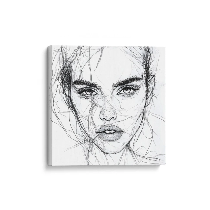 Obraz na płótnie canvas Portret kobiety line-art