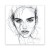Obraz na płótnie canvas Portret kobiety line-art