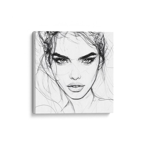 Obraz na płótnie canvas Portret kobiety line-art