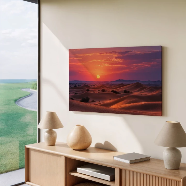 Obraz na płótnie canvas Wydmy pustyni realistyczny