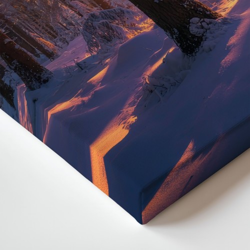 Obraz na płótnie canvas Zimowy las w słońcu realistyczny