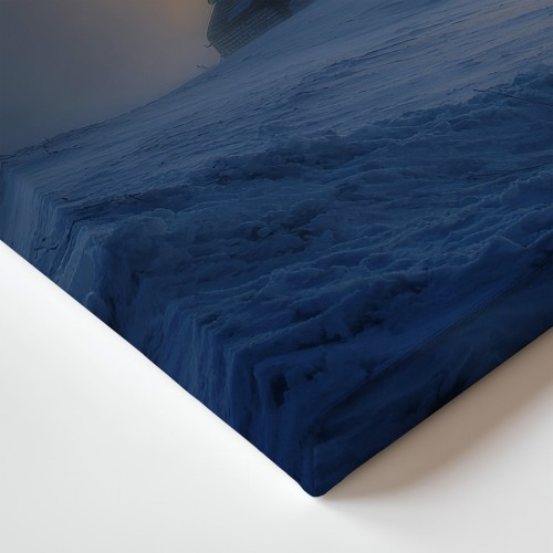 Obraz na płótnie canvas Chatka na stoku realistyczny