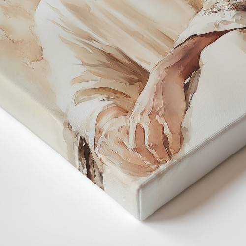 Obraz na płótnie canvas Jezus z koroną cierniową akwarela