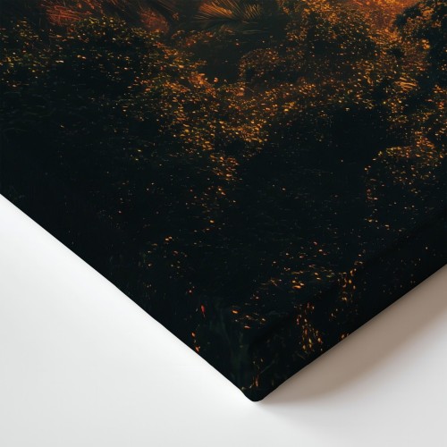 Obraz na płótnie canvas Palmy w złotym blasku realistyczny