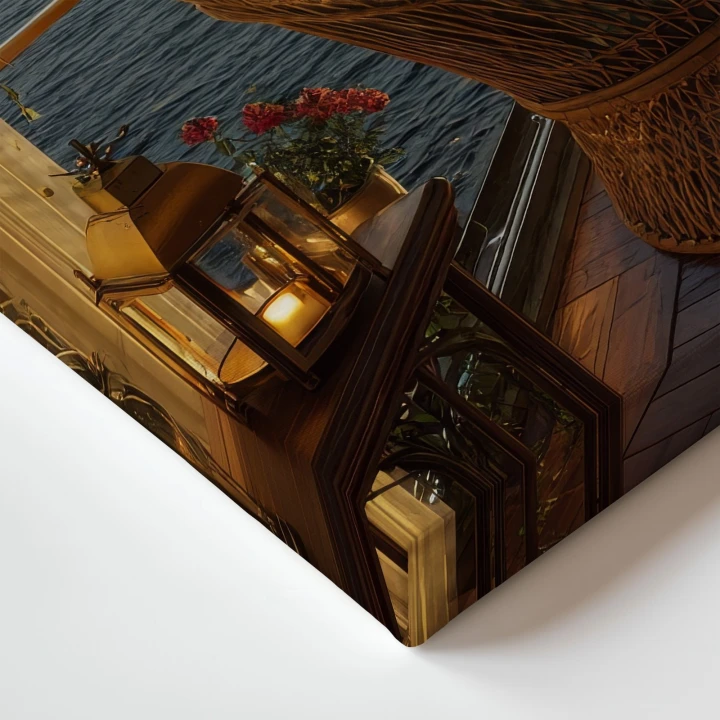 Obraz na płótnie canvas Balkon nad morzem boho