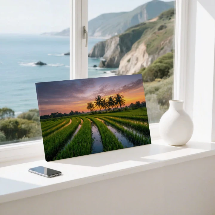 Obraz na płótnie canvas Tarasy ryżowe realistyczny