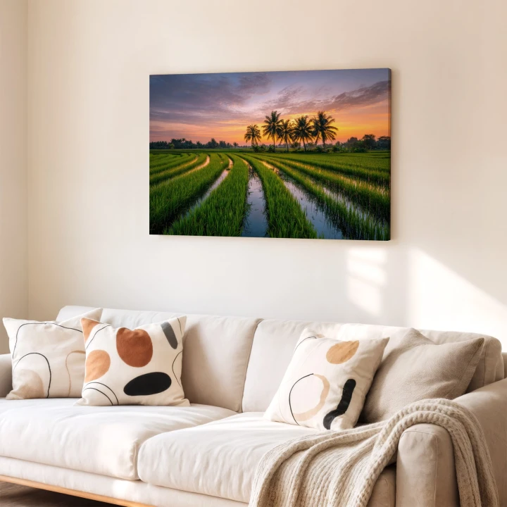 Obraz na płótnie canvas Tarasy ryżowe realistyczny