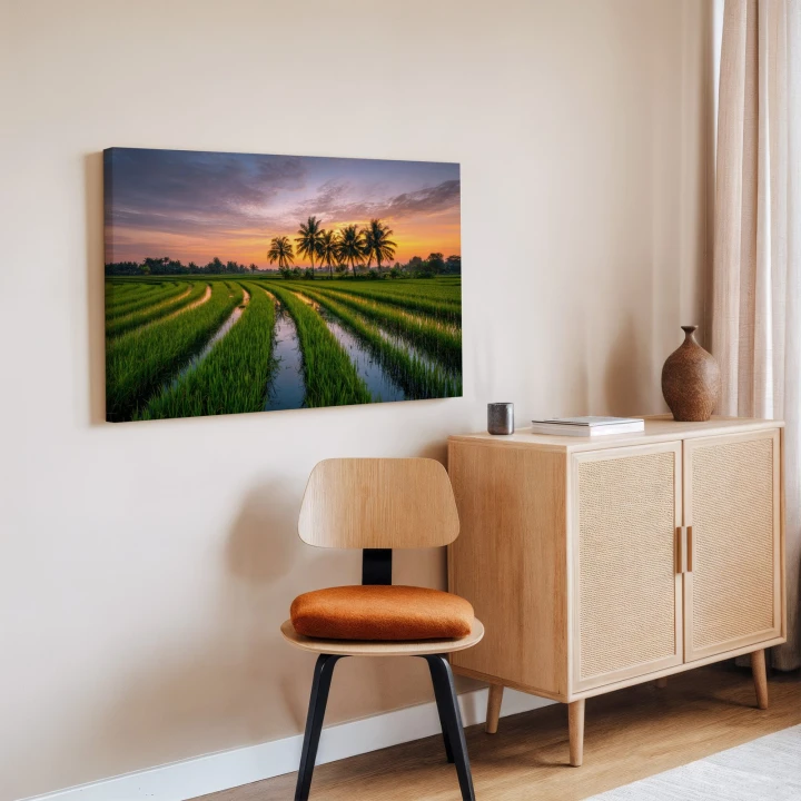 Obraz na płótnie canvas Tarasy ryżowe realistyczny
