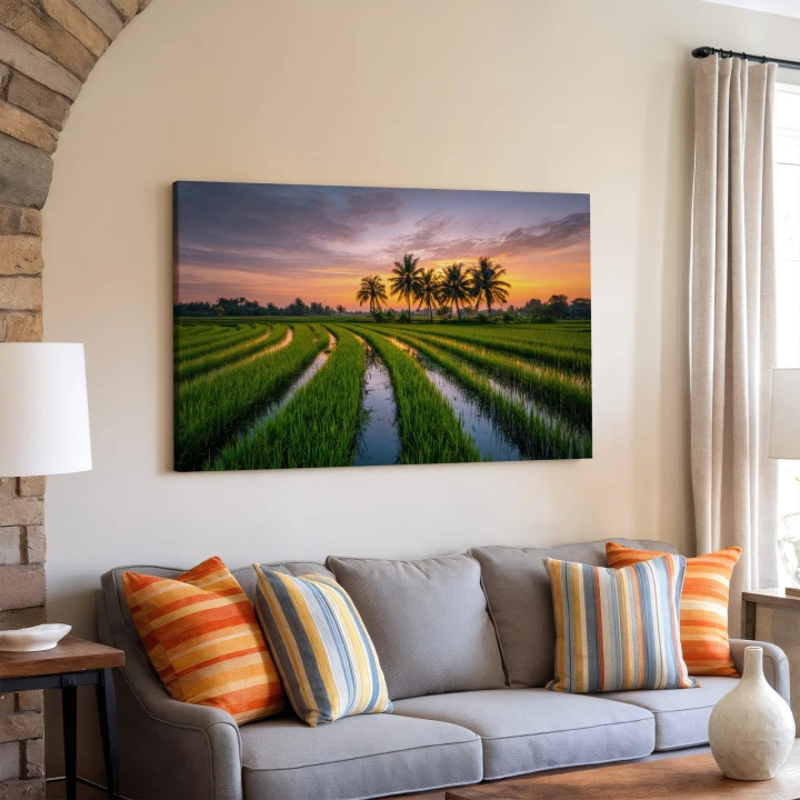 Obraz na płótnie canvas Tarasy ryżowe realistyczny