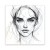 Obraz na płótnie canvas Portret młodej kobiety line-art