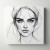 Obraz na płótnie canvas Portret młodej kobiety line-art