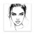 Obraz na płótnie canvas Portret kobiety line-art