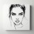 Obraz na płótnie canvas Portret kobiety line-art