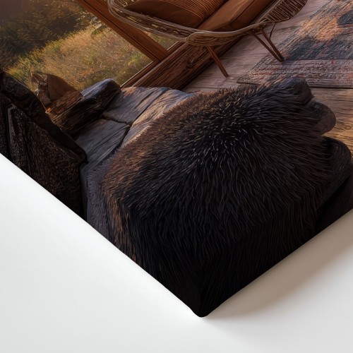 Obraz na płótnie canvas Salon z widokiem gór realistyczny