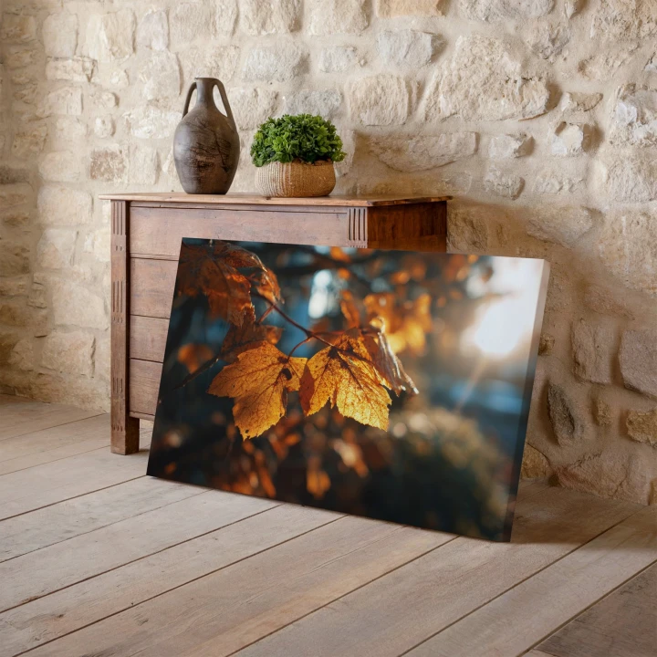 Obraz na płótnie canvas Złote liście jesieni realistyczny