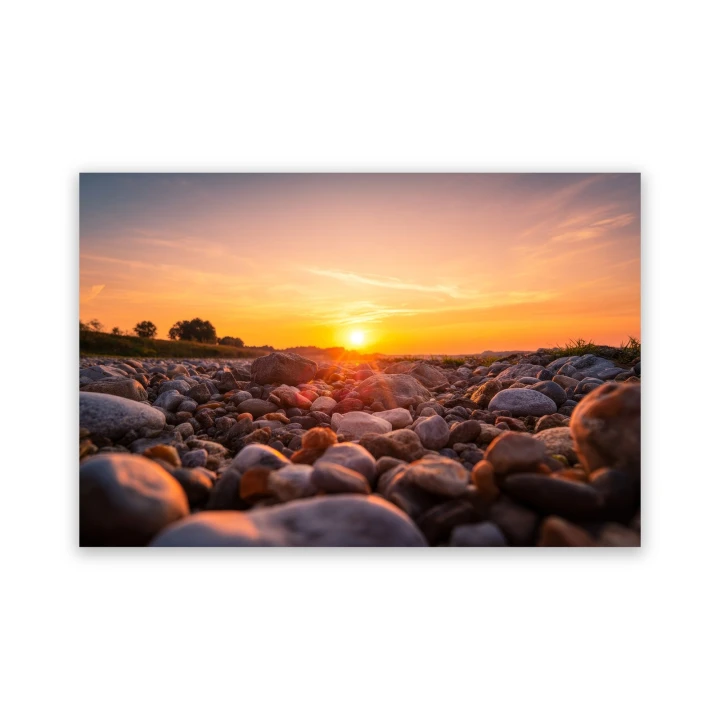 Obraz na płótnie canvas Zachód nad plażą realistyczny