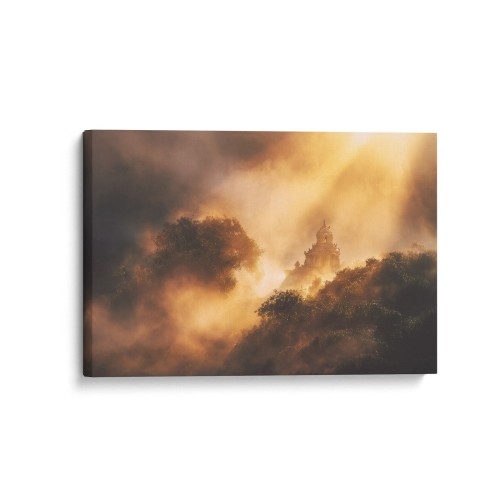 Obraz na płótnie canvas Świątynia w mgle realistyczny