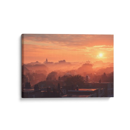 Obraz na płótnie canvas Złota panorama miasta realistyczny