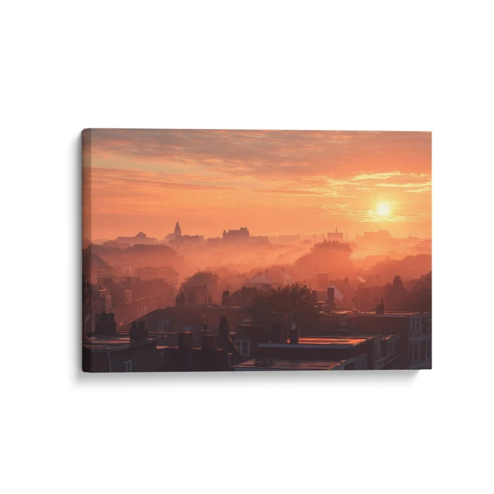 Obraz na płótnie canvas Złota panorama miasta realistyczny