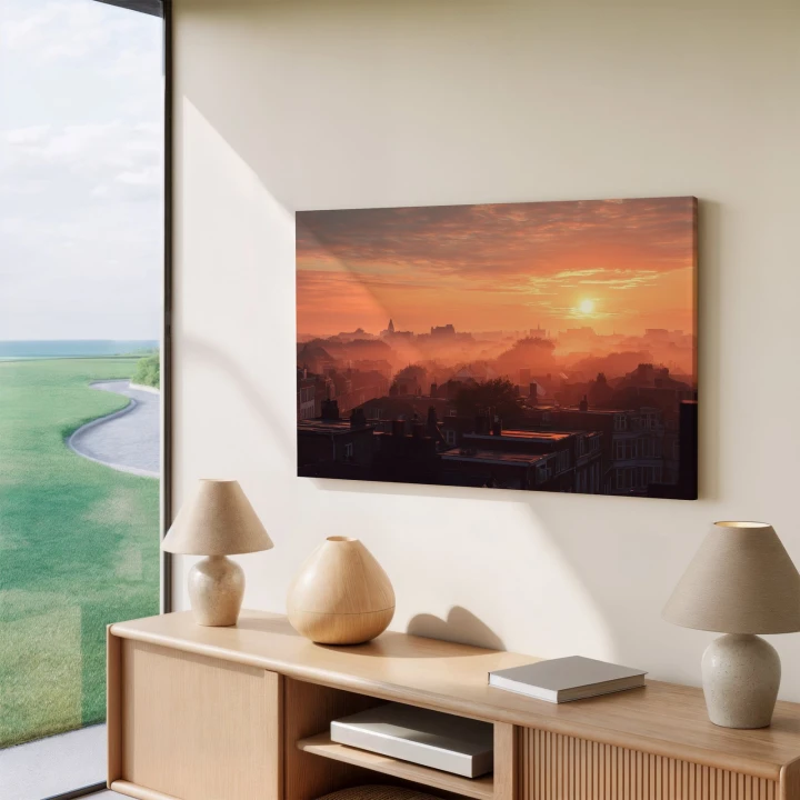 Obraz na płótnie canvas Złota panorama miasta realistyczny