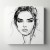 Obraz na płótnie canvas Kobieca twarz line-art