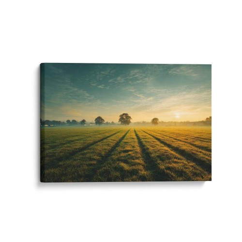 Obraz na płótnie canvas Wschód nad polem realistyczny