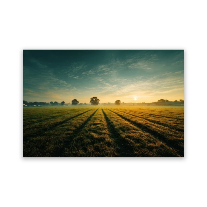 Obraz na płótnie canvas Wschód nad polem realistyczny