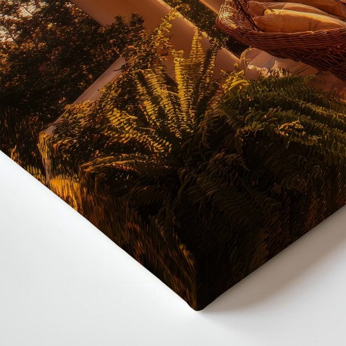 Obraz na płótnie canvas Weranda z huśtawkami realistyczny