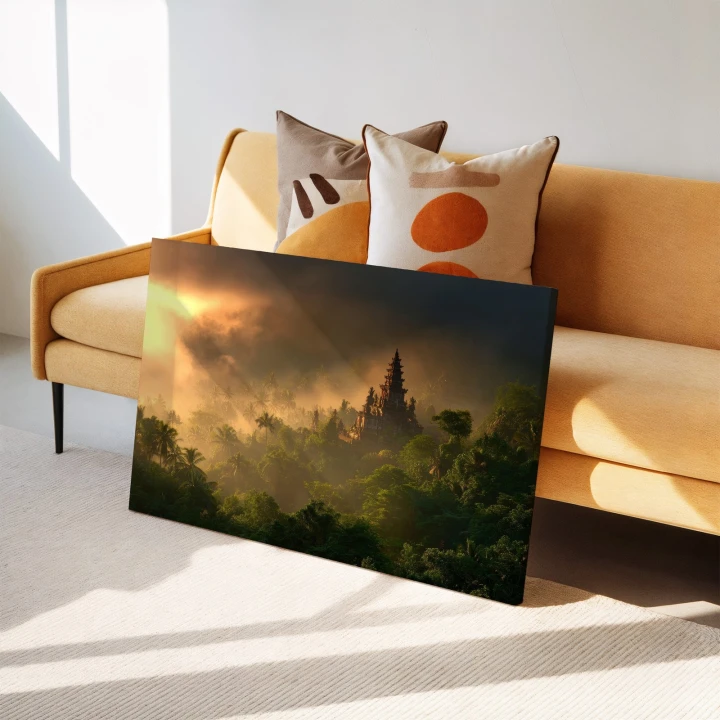 Obraz na płótnie canvas Świątynia w dżungli realistyczny