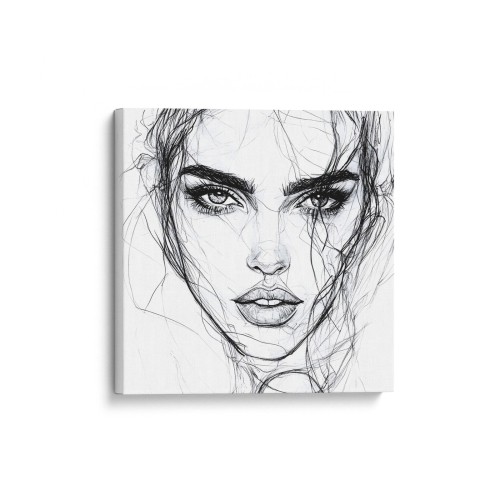 Obraz na płótnie canvas Portret kobiety line-art